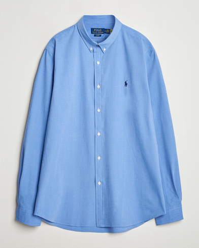 Heren | | Polo Ralph Lauren | Slim Fit Poplin Shirt Blue End on End