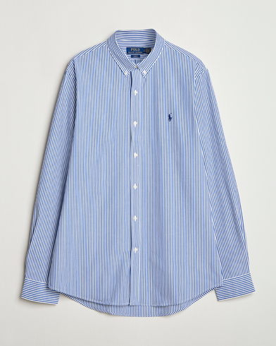 Polo Ralph Lauren Slim Fit Poplin Shirt Blue/White Bengal Stripe – Blauw