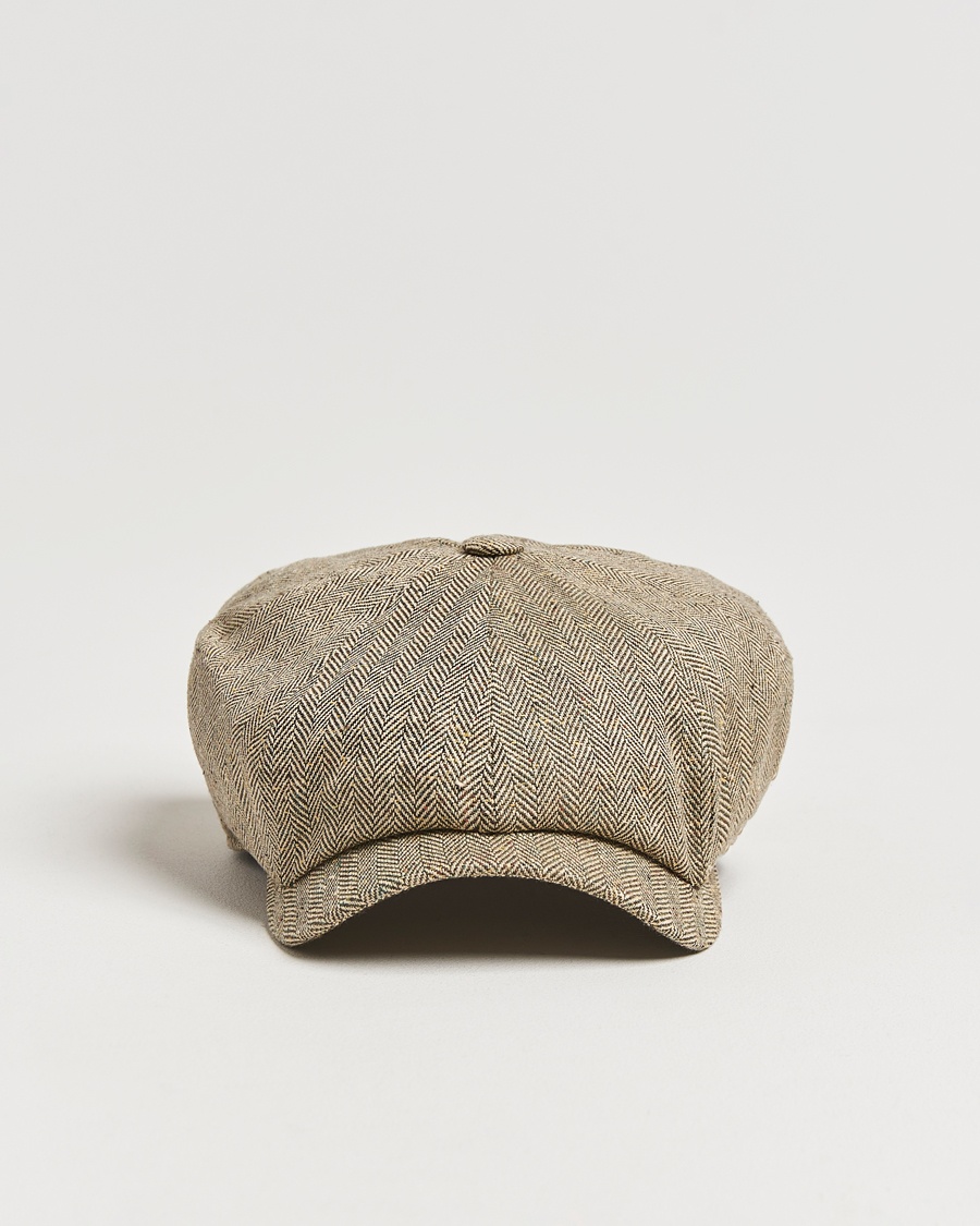 Wigéns Newsboy Retro Herringbone Cap Dark Olive – Groen