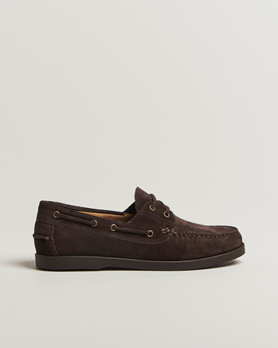 Heren | Bootschoenen | Oscar Jacobson | Deck Shoe Suede Chocolate Brown