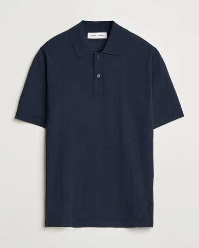Samsøe Samsøe Sarown Knitted Polo Salute Navy – Blauw