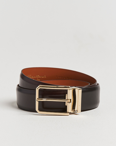 Santoni Classic Leather Belt Dark Brown Calf – Bruin