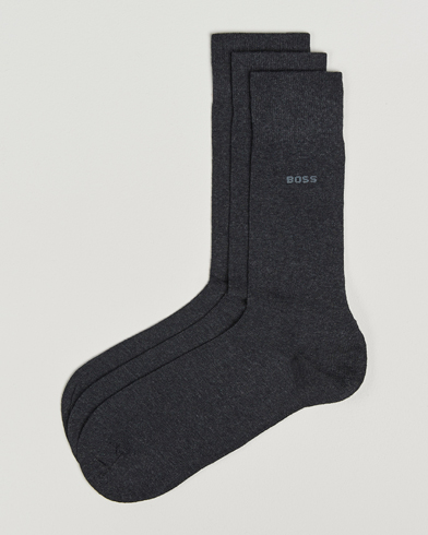 BOSS BLACK 3-Pack RS Uni Socks Charcoal – Grijs