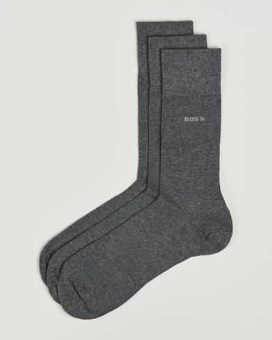 BOSS BLACK 3-Pack RS Uni Socks Medium Grey – Grijs