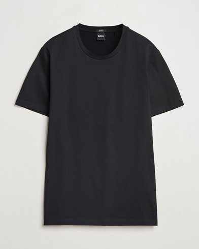 BOSS BLACK Tessler Mercerized Crew Neck T-Shirt Black – Zwart