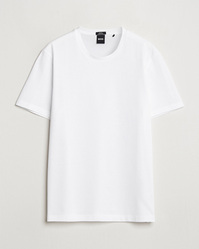 BOSS BLACK Tessler Mercerized Crew Neck T-Shirt White – Wit
