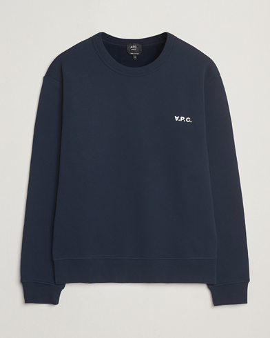 Heren | | A.P.C. | Boxy Fit Petit VPC Sweatshirt Dark Navy/Ecru