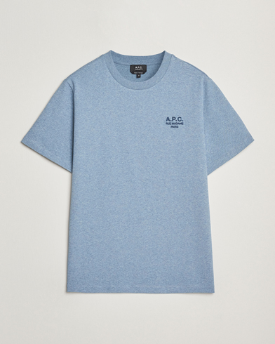 Heren | | A.P.C. | Rue Madame T-Shirt Blue Melange/Navy