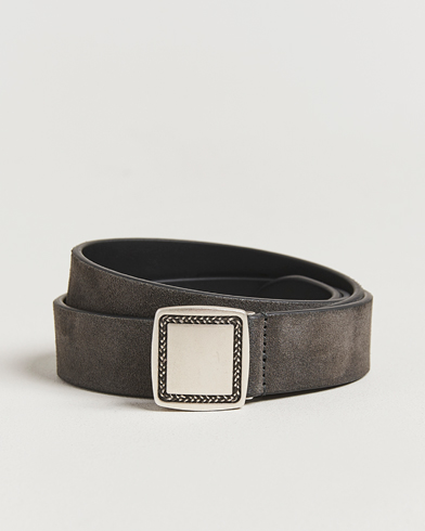Anderson's Suede Buckle Belt 3cm Grey – Grijs