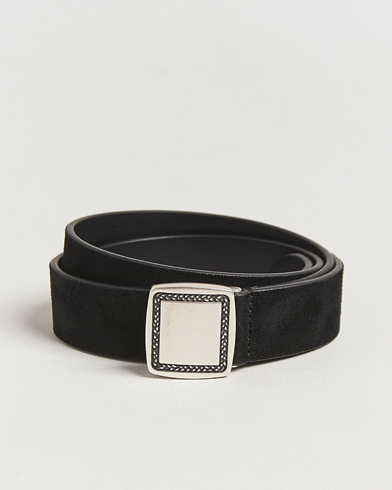 Anderson's Suede Buckle Belt 3cm Black – Zwart