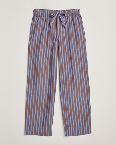 Tekla Poplin Pyjama Pants Chestnut Stripes – Bruin