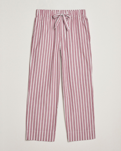 Tekla Poplin Pyjama Pants Rhubarb Stripes – Rood