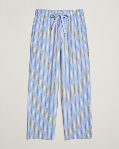 Tekla Poplin Pyjama Pants Stave Stripes – Blauw