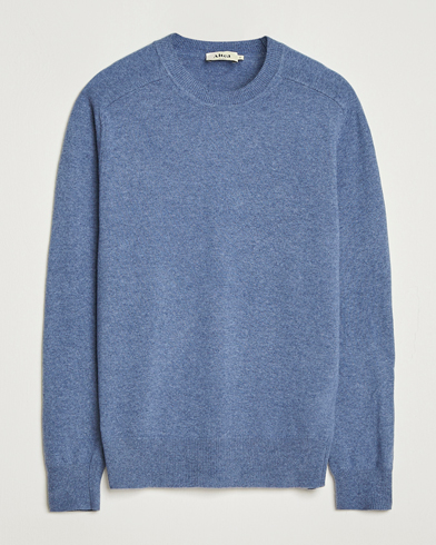 Altea Wool/Cashmere Crew Neck Pullover Blue – Blauw