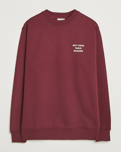 Drôle de Monsieur Slogan Sweatshirt Wine – Rood
