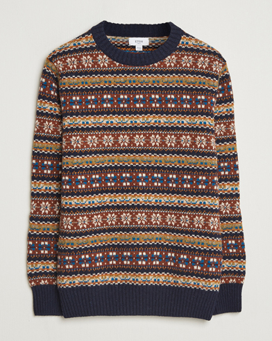 Heren | Eton | Eton Wool Knitted Fair Isle Sweater Multi
