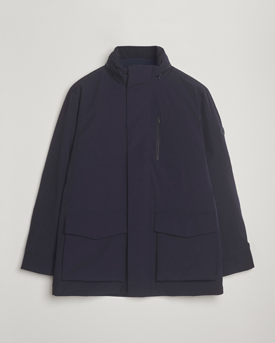 GANT Double Mid Length Field Jacket Evening Blue – Blauw