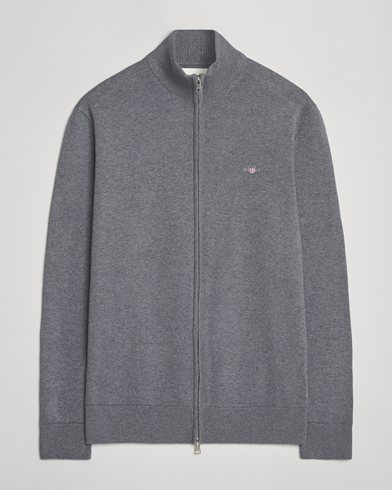 Gant Casual Cotton Full Zip Dark Grey Melange – Grijs