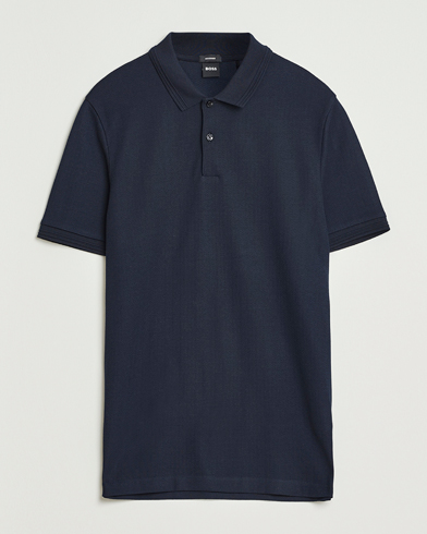 BOSS BLACK Parlay Structured Polo Dark Blue – Blauw