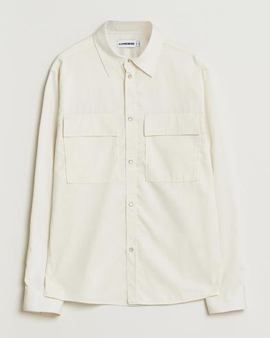 J.Lindeberg Finnigan Tencel Twill Overshirt Cloud White – Wit