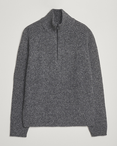 J.Lindeberg Victor Wool Half Zip Dark Grey Melange – Grijs