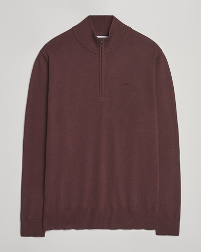 J.Lindeberg Kiyan Merino Half Zip Huckleberry – Rood