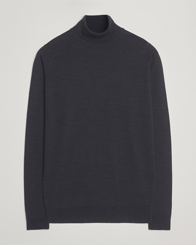 John Smedley Cherwell Extra Fine Merino Rollneck Hepburn Smoke – Grijs