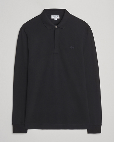 Lacoste Paris Long Sleeve Polo Piké Black – Zwart