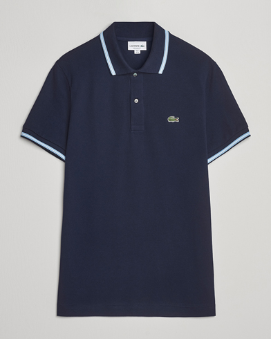 Lacoste Original Tipped Polo Piké Navy Blue – Blauw