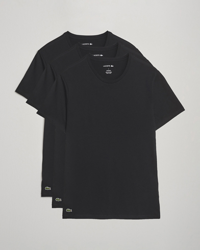 Lacoste 3-Pack Crew Neck T-Shirt Black – Zwart