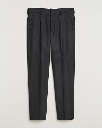 NN07 Bill Wool Pleated Trousers Black – Zwart