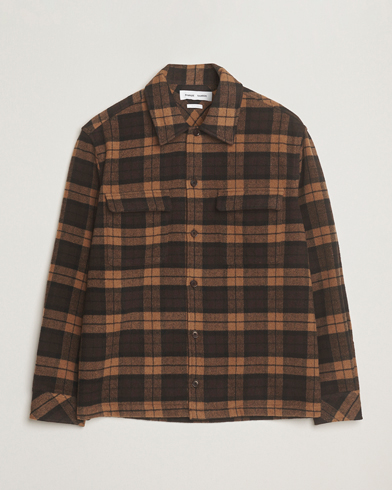 Samsøe Samsøe Castor Checked Overshirt Turkish Coffee – Bruin