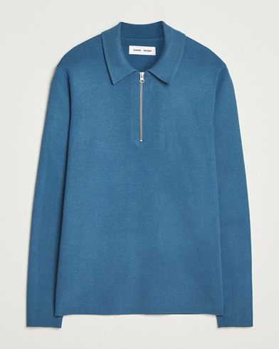 Samsøe Samsøe Guna Half Zip Stellar Blue – Blauw