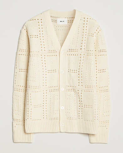 NN07 Tobias Knitted Cardigan Ivory – Wit