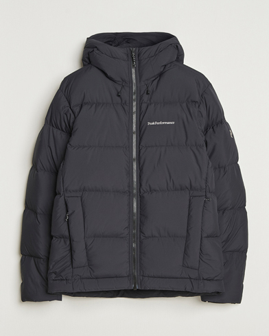 Peak Performance Rivel Down Hooded Jacket Black – Zwart