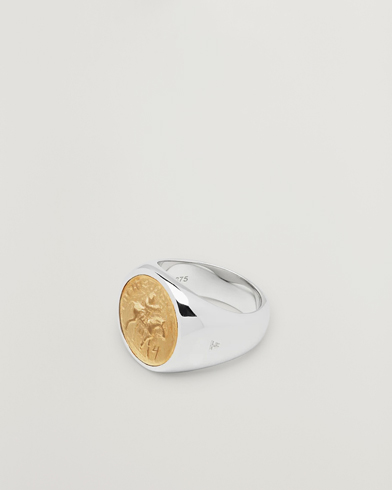 Tom Wood Coin Pinky Ring Silver/Gold – Zilver