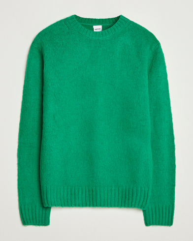 Aspesi Brushed Shetland Sweater Green – Groen