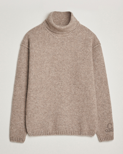 Heren | C.P. Company | C.P. Company Merino Extra Fine Knitted Polo Taupe