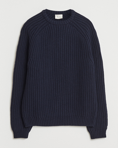 Heren | Forét | Forét Trip Chunky Rib Knit Navy