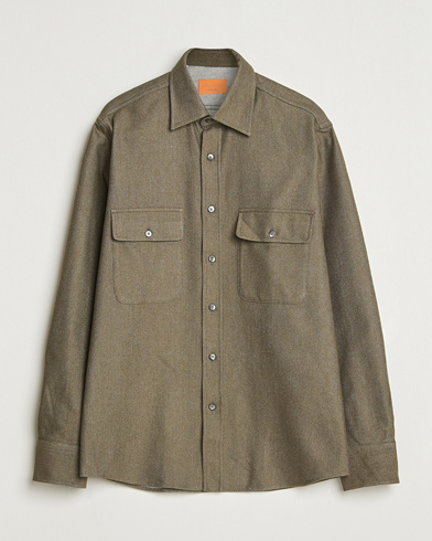 Grigio Heavy Twill Overshirt Military – Groen
