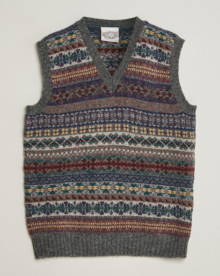 Jamieson's of Shetland Jamiesons Of Shetland All Over Fair Isle Slipover Multi – Meerkleurig