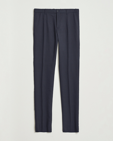 Incotex Slim Fit Washable Flannel Trousers Grey Melange – Grijs