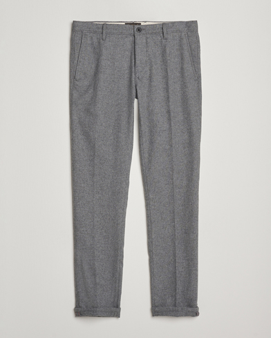 Incotex Slim Fit Washed Flannel Slacks Light Grey – Grijs