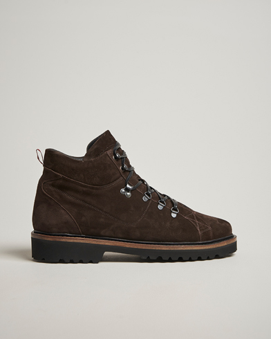 Kiton St Moritz Winter Boots Dark Brown Suede – Bruin