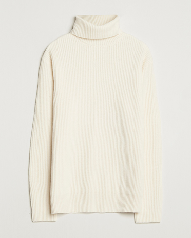LES DEUX Eddie Wool Rib Rollneck Ivory – Wit