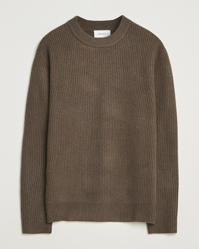 Les Deux Eddie Wool Rib Crewneck Teak – Bruin