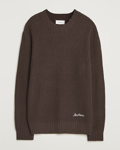 LES DEUX Alvin Cotton Waffle Crewneck Delicioso – Bruin