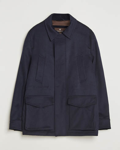 Oscar Jacobson Traveler Wool Jacket Navy – Blauw