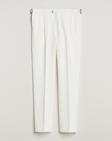 Oscar Jacobson Delon Brushed Cotton Trousers White – Wit