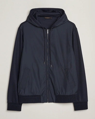 Heren | Zanone | Zanone Full Zip Hybrid Jacket Navy